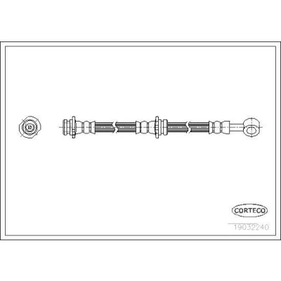 Kuva CORTECO 19032240 Jarruletku Taka akseli, oikea 575 NISSAN: Almera II Hatchback