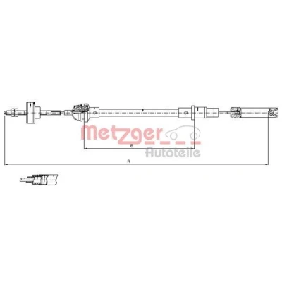 Kuva METZGER 10.338 Kytkinvaijeri COFLE VOLKSWAGEN: GOLF 2, Jetta 2