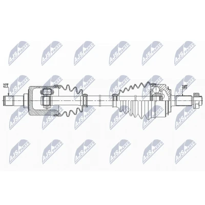 Kuva NTY NPW HD 085 Vetoakseli Etuakseli, vasen 666 93 HONDA: CR V 2, Accord 7 Limousine, Tourer