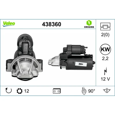 Kuva VALEO NEW ORIGINAL PART 438360 Starttimoottori 12 2,2 FIAT: Ducato III Van, Flatbed Kuorma auto / Alusta, Bussi