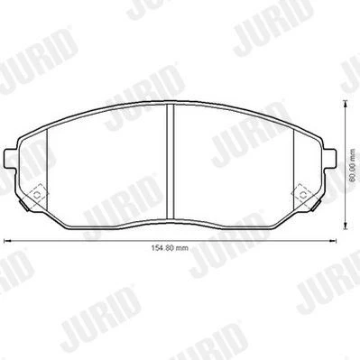 Kuva JURID 572511J Jarrupalat akustisella kulumavaroittimella Ilman tarvikkeita KIA: SORENTO 1