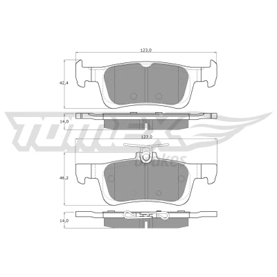 Kuva Jarrupalasarja, levyjarru TOMEX Brakes TX 17 021