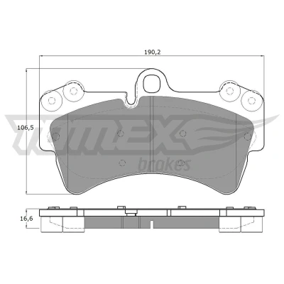 Kuva TOMEX brakes TX 14 31 Jarrupalat Etuakseli Kulumisenilmaisemelle Tasauspainoilla AUDI: Q7, PORSCHE: Cayenne, VOLKSWAGEN: Touareg I