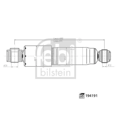 Kuva FEBI BILSTEIN 194191 Iskunvaimentimet MAZDA: BT 50 Pick up