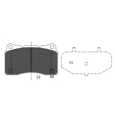 Kuva KAVO PARTS KBP 8021 Jarrupalat akustisella kulumavaroittimella OPEL: Insignia A Sports Tourer, Hatchback, Sedan, TESLA: Model S