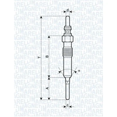 Kuva MAGNETI MARELLI 062900087304 Hehkutulppa 4,4V 8A M10X1 RENAULT: Grand SCENIC 3, MEGANE 3 Grandtour, SUZUKI: Vitara 2 SUV