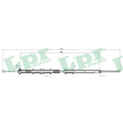 Kuva LPR C1320B Käsijarruvaijeri 2135/1850 FIAT: Doblo I Cargo