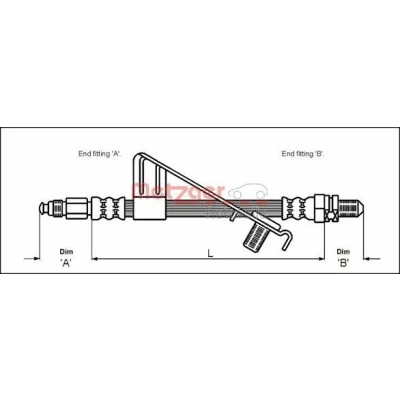 Kuva METZGER 4112528 Jarruletku 364 M10 x 1 FORD: Puma