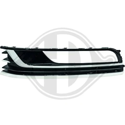 Kuva DIEDERICHS 2248149 Puskurin Ritilä kromattu raita Vasen VOLKSWAGEN: Passat B7 Variant, Sedan