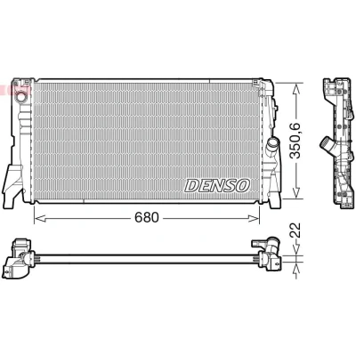 Kuva DENSO DRM05118 Jäähdytin 680 372 22