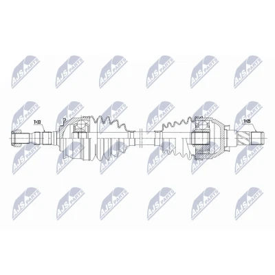 Kuva NTY NPW PL 154 Vetoakseli Etuakseli, vasen 622mm M32 Käsivaihteisto, 6 portainen