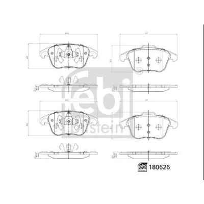 Kuva FEBI BILSTEIN 180626 Jarrupalat Etuakseli PEUGEOT: 307 Hatchback, 308 I SW, CITROËN: C4 Coupe
