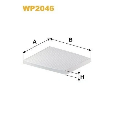 Kuva WIX FILTERS WP2046 Raitisilmasuodatin Hiukkassuodatin 196mm 240mm 20mm KIA: cee‘d II Sportswagon, Hatchback, Pro Hatchback