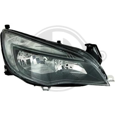 Kuva DIEDERICHS 1807287 Ajovaloumpio Vasen H7/H7 LED Musta Huomiovalolla Valokorkeussäätimen moottorilla OPEL: Astra J Sports Tourer, Hatchback