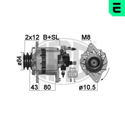 Kuva ERA 210104A Laturi 14V 60A NISSAN: Pick Up