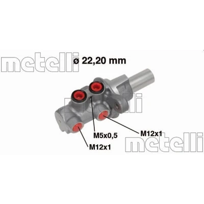 Kuva METELLI 05 0686 Jarrupääsylinteri 22,20mm Alumiini SUZUKI: SX4 I Hatchback