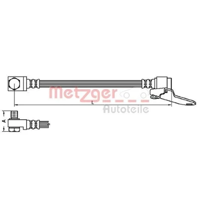 Kuva METZGER 4112545 Jarruletku 412 Banjo w/ bolt, M10x1 FORD: Transit Connect Mk1 Van, Mk5 Bussi