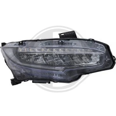 Kuva DIEDERICHS 5250082 Ajovaloumpio Oikea LED Oikeanpuoleiselle liikenteelle Valokorkeussäätimen moottorilla
