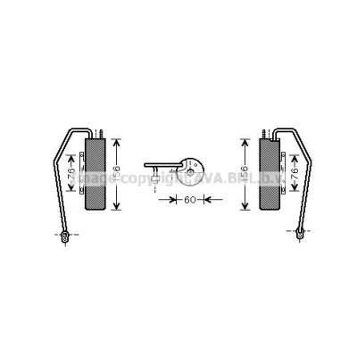 Kuva PRASCO OLA5436D Ilmastoinnin Lauhdutin Vedenerottimella 11,8 Alumiini 620 R 134a CHEVROLET: Captiva, OPEL: Antara