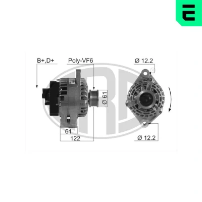 Kuva Laturi ALFA ROMEO, FIAT, LANCIA, OPEL, SUZUKI OE 31400 79J00, 71746673, 71750297