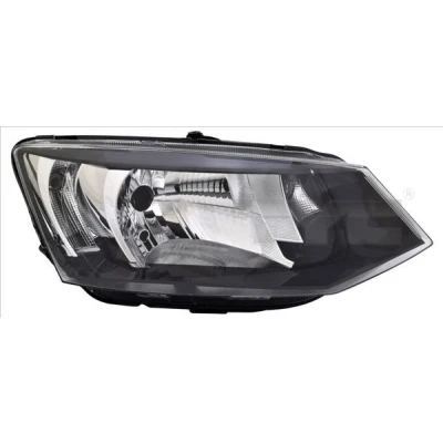 Kuva TYC 20 15028 05 2 Ajovaloumpio Vasen H4, P21W Huomiovalolla Oikeanpuoleiselle liikenteelle Sähkömoottorilla SKODA: Fabia III Hatchback