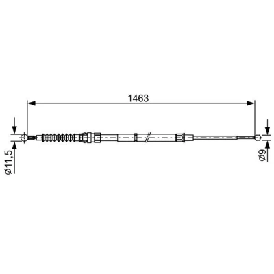 Kuva BOSCH 1 987 482 456 Käsijarruvaijeri 1463mm SEAT: Leon III Hatchback