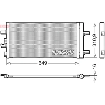 Kuva DENSO DCN05104 Ilmastoinnin Lauhdutin Vedenerottimella R 134a