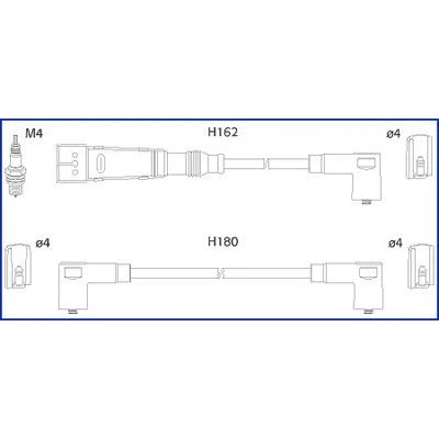 Kuva HITACHI 134707 Sytytysjohto VOLKSWAGEN: GOLF 3, 2, Polo III Hatchback, SEAT: Ibiza 2