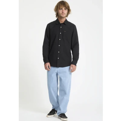 Kuva Volcom EECO Oxford Vapaaajan kauluspaita, Koko: Large, Black