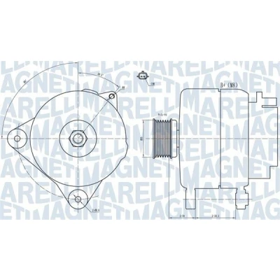 Kuva MAGNETI MARELLI 063731887010 Laturi 14V 120A RENAULT: MEGANE 3 Grandtour, CLIO