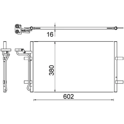 Kuva MAHLE ORIGINAL AC 725 000S Ilmastoinnin Lauhdutin ilman vedenerotinta 587, 602 VOLVO: V50, C30, S40 II
