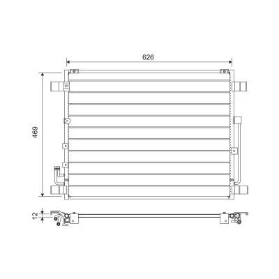 Kuva VALEO 822724 Ilmastoinnin Lauhdutin ilman vedenerotinta Alumiini 469