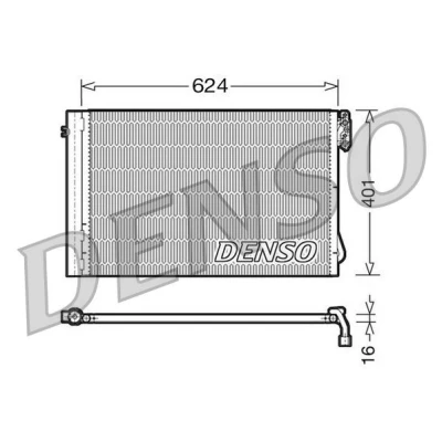 Kuva DENSO DCN05011 Ilmastoinnin Lauhdutin Vedenerottimella 401x584x16 R 134a 401 BMW: 3 Sedan, Touring, Coupe