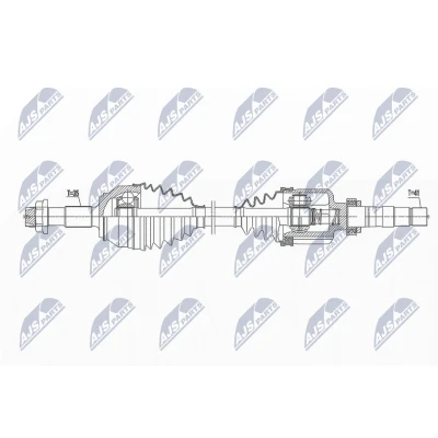 Kuva NTY NPW FT 039 Vetoakseli Etuakseli, oikea 1140 FIAT: Ducato III Van, Bussi, PEUGEOT: Boxer Van