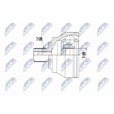 Kuva Nivelsarja, vetoakseli, Etuakseli, oikea, vasen AUDI A6 C6, C6 Avant, VW PHAETON OE 3d0498099a, 3d0498099ax, 4F0407271K