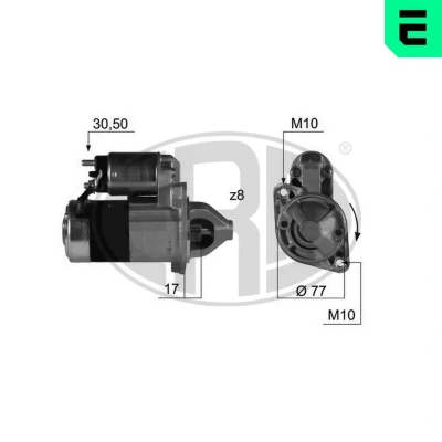 Kuva ERA 220383A Starttimoottori 12 1,2 8 HYUNDAI: Matrix, Trajet, KIA: Cerato Sedan, Hatchback