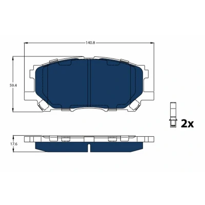 Kuva TRW GDB3338BTE Jarrupalat Ei kulumisenilmaisimelle Tarvikkeilla LEXUS: RX II