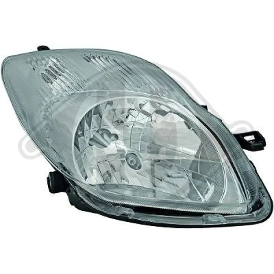 Kuva DIEDERICHS 6606180 Ajovaloumpio Oikea H4 kromi TOYOTA: Yaris II Hatchback