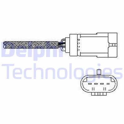 Kuva DELPHI ES10793 12B1 Lambda Anturi Planarsondi, Lämmitetty RENAULT: LAGUNA 2 Grandtour, CLIO 2, MEGANE Kombi