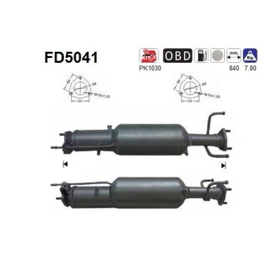 Kuva AS FD5041 Hiukkassuodatin Kordieriitti