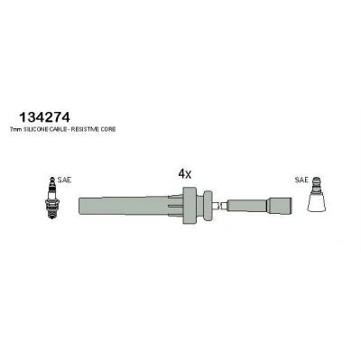 Kuva HITACHI 134274 Sytytysjohto SKODA: FELICIA 1