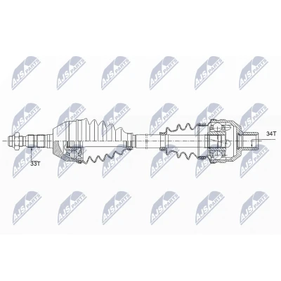 Kuva Vetoakseli, Etuakseli, oikea OPEL, VAUXHALL OE 13189073, 374600