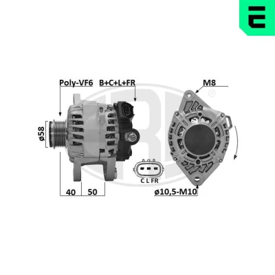 Kuva ERA 209654A Laturi 12V 120A