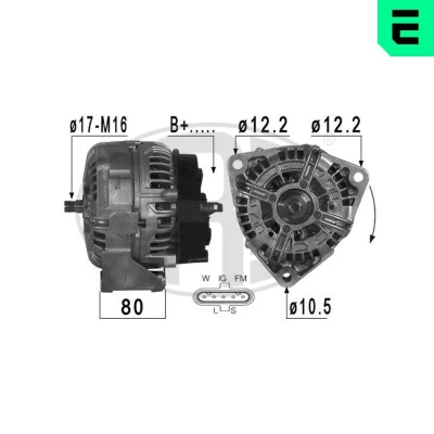 Kuva AS PL A0053PR Laturi 24V 100A MERCEDES BENZ: ACTROS MP2 / MP3