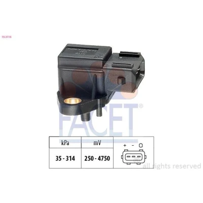 Kuva FACET 10.3116 Paineilma Anturi, Korkeus Made in Italy OE Equivalent