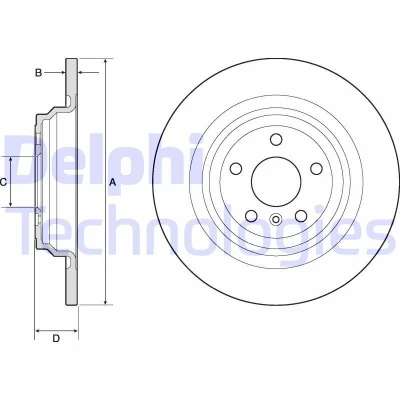 Kuva DELPHI BG4754C Jarrulevyt 325 14 5 täysi pinnoitettu hiiliteräs ilman pyöränlaakeria, ABS sensorirengasta MERCEDES BENZ: ML sarja, GLE SUV