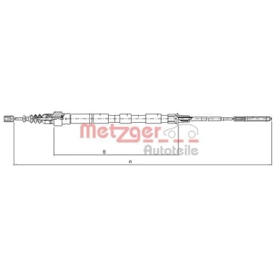 Kuva METZGER 10.7410 Käsijarruvaijeri Taakse, vasen, oikea, Oikea 1582/935 Levyjarru COFLE VOLKSWAGEN: GOLF 3, 3 Variant
