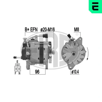 Kuva Laturi TOYOTA HILUX Pick up V, VW TARO OE 27020 54250, 54351, 54354