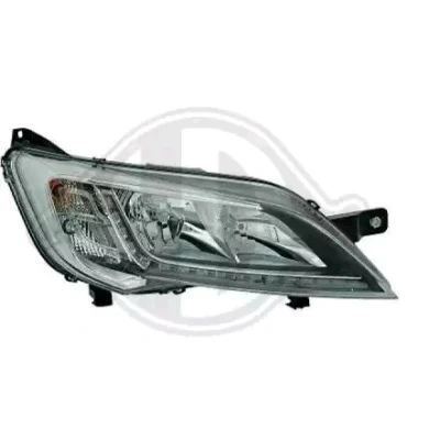 Kuva DIEDERICHS 3484982 Ajovaloumpio Oikea H7/H7 kromi FIAT: Ducato III Van, Flatbed Kuorma auto / Alusta, Bussi