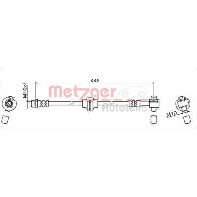 Kuva METZGER 4111952 Jarruletku Etuakseli, oikea 445